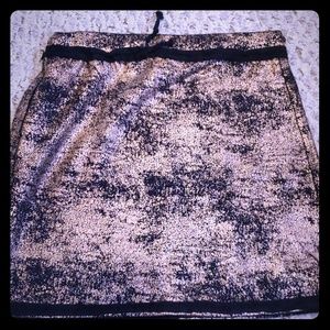 Navy gold foil skirt